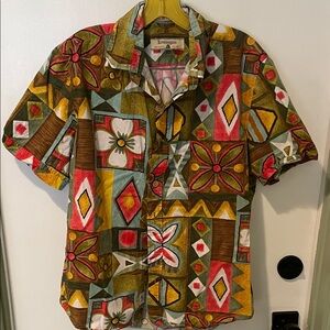 Funky vintage cotton button up